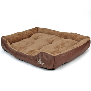 Faux Fur Dog Bed in Brown by Actiaspet