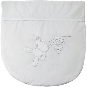 White Teddy Wash Day Moses Basket with White Rocking Stand - White by Kinder Valley