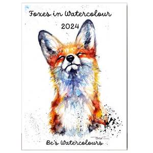 Foxes in Watercolour 2024 Calendar by BebesArts