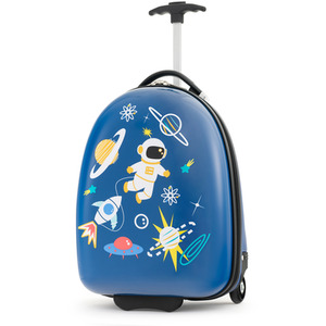 16'' Kids Carry-On Luggage-Blue - Blue by Costway