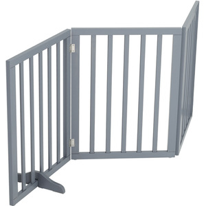 WhiskerJoy Wooden Foldable Pet Gate - Grey / 139cm by WhiskerJoy