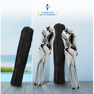 Padded Camping Chairs - Black and Grey / 2 by SUNMER