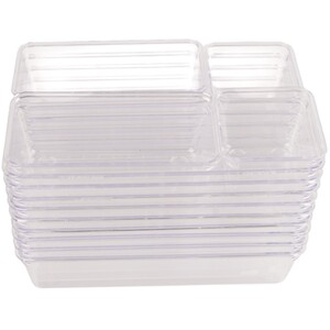 25 Piece Drawer Organiser Set - Clear by i-doodle