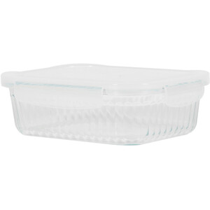 Rectangle Glass Crisper with Plastic Lid - Clear