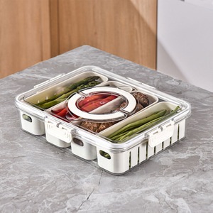 Livingandhome Multi-Compartment Fridge Storage Container by Livingandhome