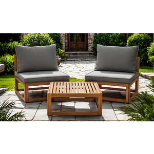 Eliza Bistro Set - Wood by Malay