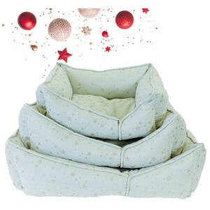 Mint Star Print Pet Sofa Bed Large - Green by NOAHS ARK