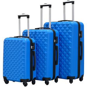 3pc ABS 4 Wheel Diamond Luggage Set by Groundlevel