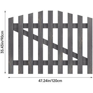 Solid Wood Garden Gate with Z-Shaped Structure by Livingandhome