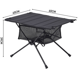 Foldable Camping Table with Mesh Bag - Black by lifeideas