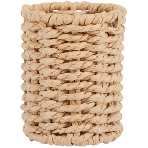 Rattan Pen Pot - Brown