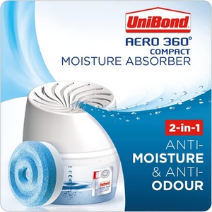 Aero 360 Compact Dehumidifier Moisture Trap - White by UniBond