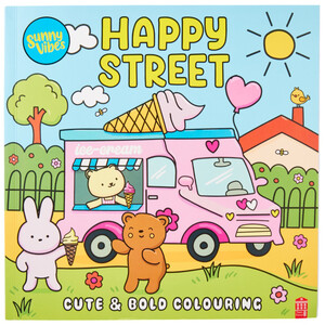 Cosy and Calm or Happy Street Colouring Book
