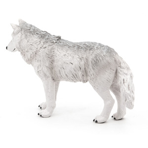 PAPO Wild Animal Kingdom Polar Wolf Toy Figure - 50195 - White by PAPO