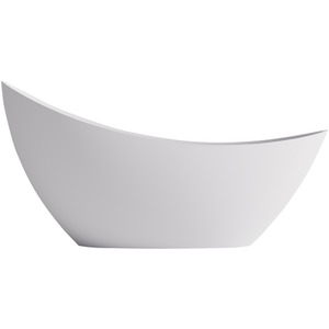 Barcena Freestanding Matt Stone Bath - White by Fino Stone
