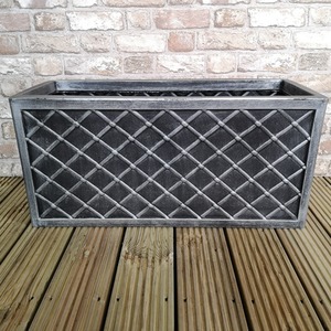 Lazio Trough Pewter Garden Planter - Pewter by Samuel Alexander