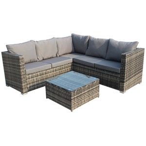 BIRCHTREE Rattan Furniture Set RFS08 - Grey by BIRCHTREE