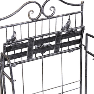 Outsunny 3 Tier Metal Folding Plant Stand - Silver Grey by Outsunny