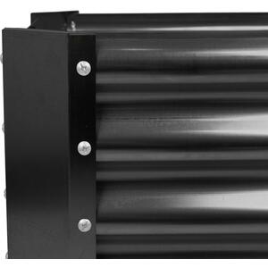 Rectangle Galvanised Steel Raised Garden Bed - 180cm x 90cm - 2pc - Black by Harbour Housewares