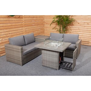New Hampshire Conversation Firepit Set - Grey by Malay