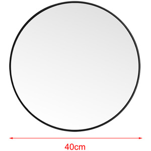 Round Bathroom Wall Mirror - Black / 40cm / 1.6kg by lifeideas