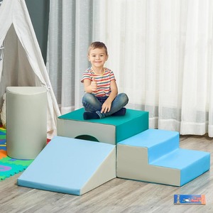 4 Piece Toddlers Soft Play Set - White by Chilli Seating