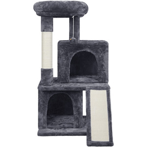 Yaheetech 91cm Cat Tree with Double Condos - Dark Grey by Yaheetech