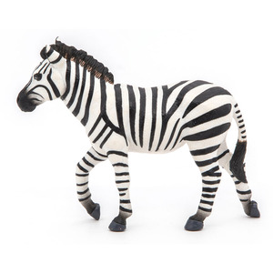 PAPO Wild Animal Kingdom Male Zebra Toy Figure - White by PAPO