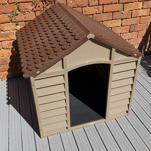 Plastic Dog Kennel in Brown - Brown by Samuel Alexander