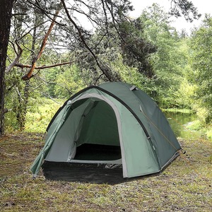 Outsunny Weatherproof 2 Room Tent - Green / 2 / 4 by Outsunny
