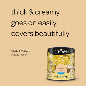 Crown Matt Breatheasy Emulsion Paint - Egyptian Sand by Crown Paints