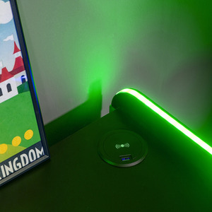 X Rocker Electra Bedside Table with Wireless Charging and Neo Motion - BLACK by X Rocker