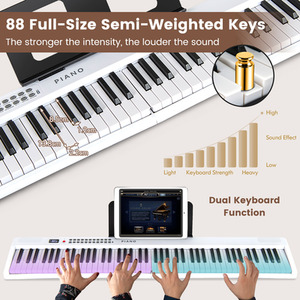 88 Key Foldable Electric Keyboard Piano by Costway