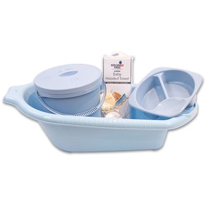 Blue Mini Bathing Bundle - Blue with Boat Towel by Junior Joy