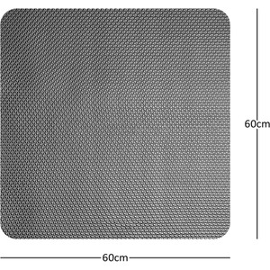 Reversible Square Dual-Colour PVC Shower Mat - Grey / Brown / 60cm x 60cm by Nicoman