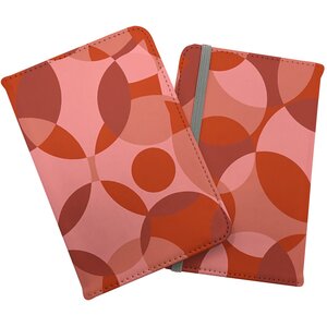 Red Circle Pattern Passport Cover - Red by Warren Reed - Designer