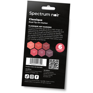 Spectrum Noir Classique 6 Pack - Fiery Reds by Spectrum Noir