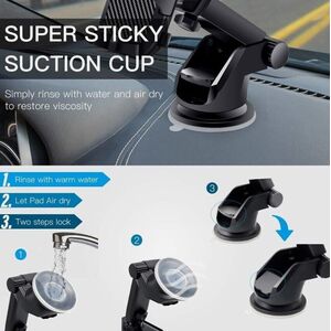 Universal 360 Dash or Windscreen Car Phone Holder - Black