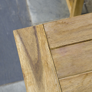 Outsunny 3 Pieces Acacia Wood Garden Dining Set - Natural by Outsunny