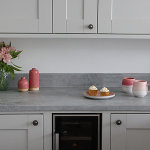 dc fix Concrete Grey Self Adhesive Vinyl Wrap for Worktops and Furniture - Grey / 67.5cm x 2m (pack of 3) by d-c-fix