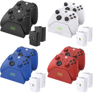 Venom Xbox Twin Charging Dock with Rechargeable Battery Packs - White by Venom