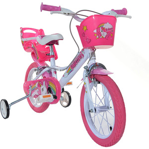 Dino Bikes 14-inch Unicorn Kids Bike - White & Pink by Dino bikes