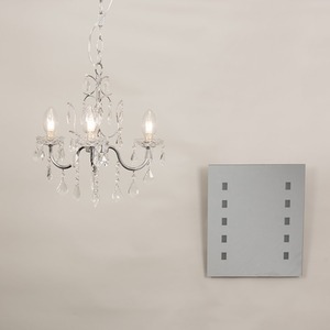 Varuna IP44 Glass Droplet Bathroom Chandelier Ceiling Light with Warm LED Bulbs - Silver by ValueLights