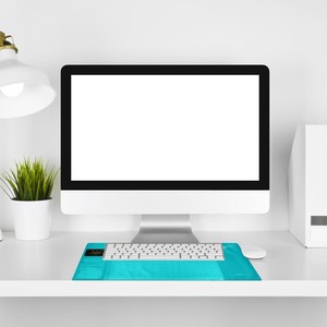 Multifunctional and Eco-friendly Office Desk Mouse Mat - Blue by Aquarius