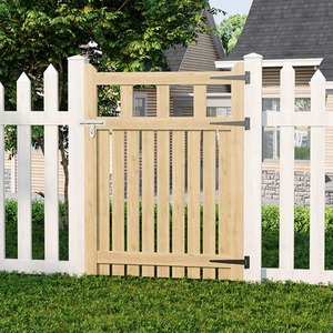 Spruce Wood Garden Fence Gate with Raised Sides by Livingandhome