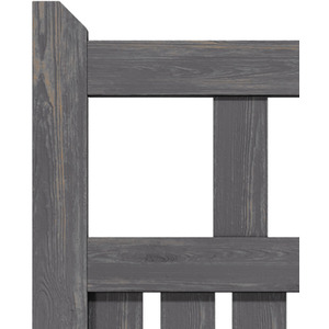 Spruce Wood Garden Fence Gate with Raised Sides by Livingandhome