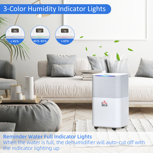 HOMCOM 10L per Day Quiet Dehumidifier for Home Laundry - White by HOMCOM