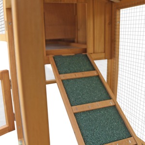 Wooden Small Animal Hutch 2 Tier - Natural / 85.5cm by Actiaspet