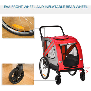 PawHut Bike Trailer 2-in-1 Pet Stroller by PawHut