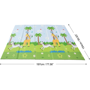 Safari Animal and Garden Insects Kids Soft Foam Crawling Mat - Multi Coloured by Teamson Kids